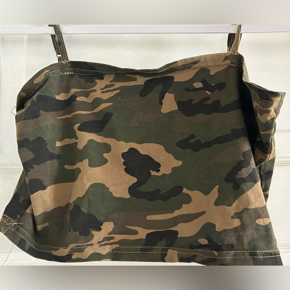 camp crop top, small